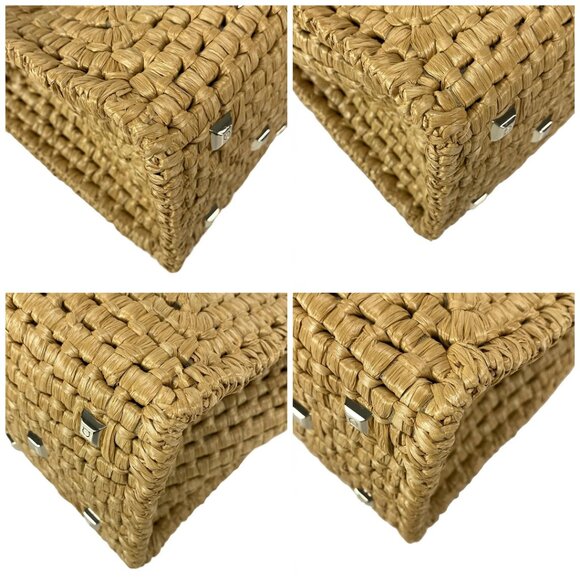 Auth Salvatore Ferragamo Studio Box 21I101 Natural (Light Brown) Fabric - Picture 16 of 16